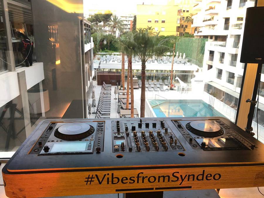 DJ mixing table